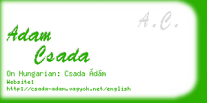 adam csada business card